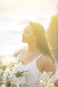 Hawaii sunrise bridal portraits