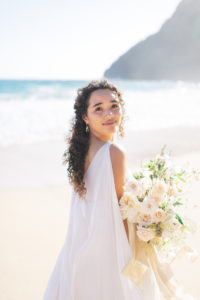 Oahu beach bride