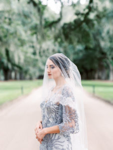 Charleston fine art bride blue gown