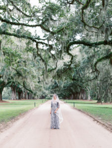 Charleston wedding film photographer blue gown