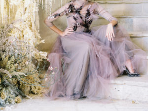 lilac lavender wedding gown Chana Marelus 
