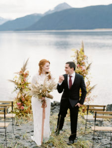 Alaska coast wedding