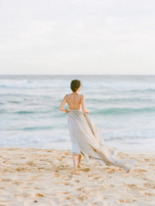 Hawaii bride on the beach
