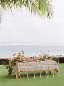tropical Hawaii reception wedding